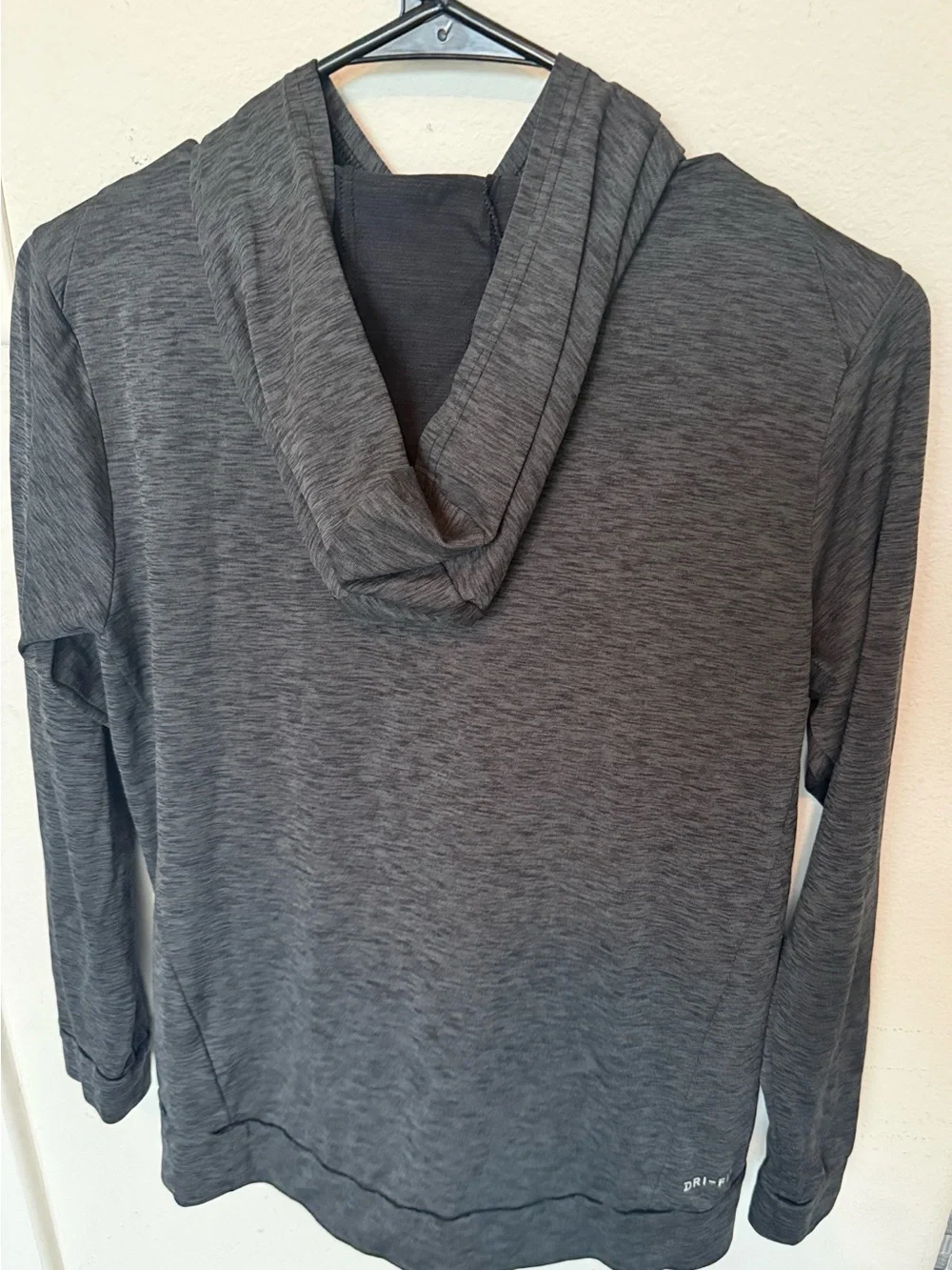Nike Grey Dri-FIT Hooded Long-Sleeve Shirt